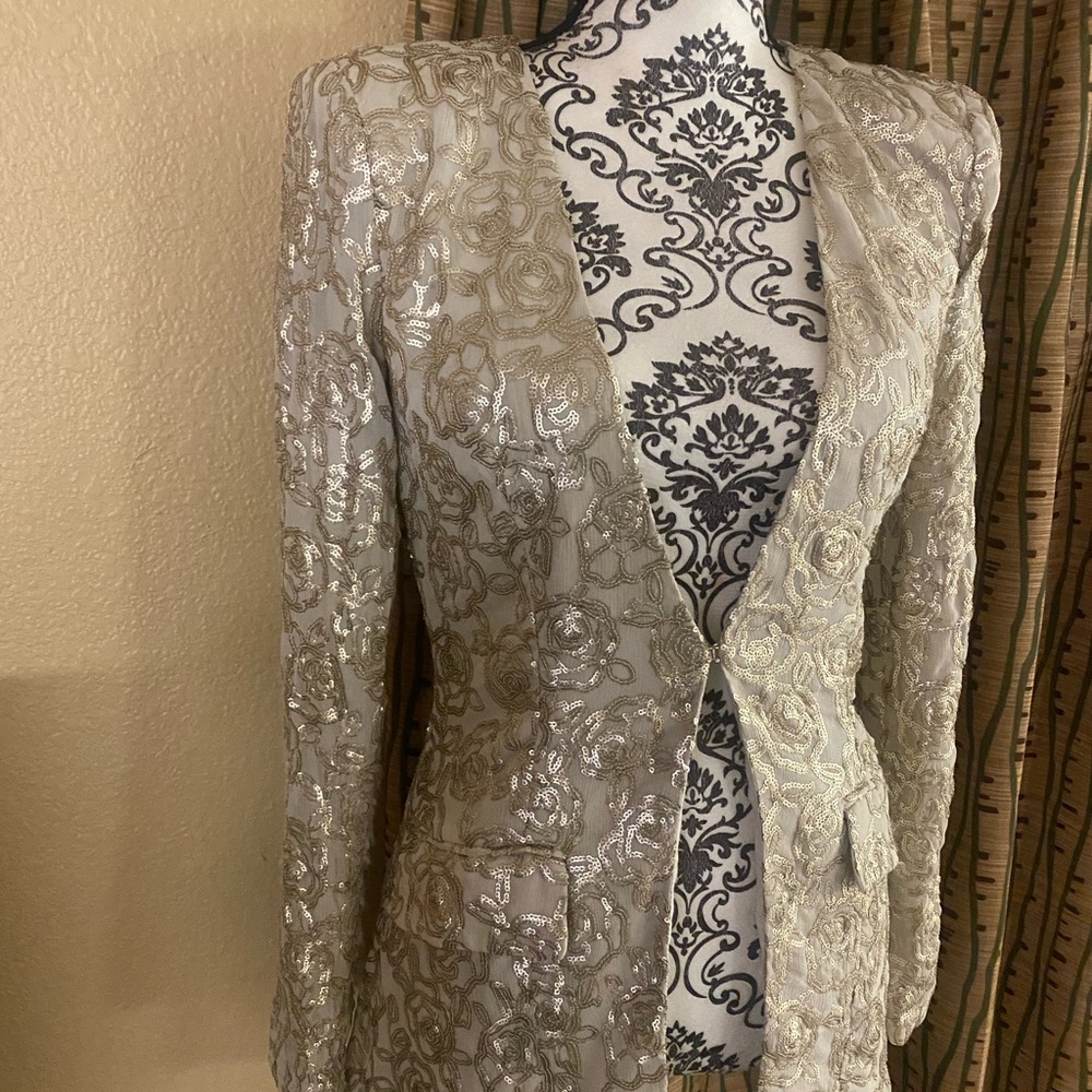 THE JETSET GOLD SEQUENCE BLAZER SZ S
